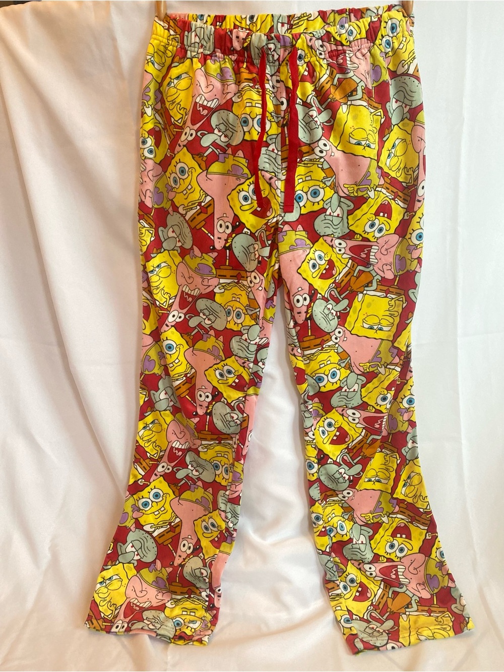 SpongeBob Nickelodeon Pajama Pants Unisex L Patrick Squidward Fleece Lounge NEW